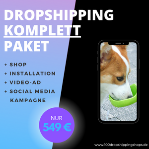 Dropshipping-Komplettpaket "Hunde-Trinkflasche" - 100Dropshippingshops
